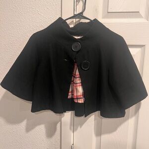 Saks 5th Ave crop cape wool size medium gently used good condition